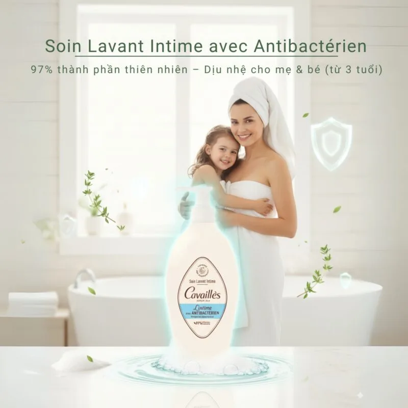 Gel Vệ Sinh Vùng Kín Kháng Khuẩn Rogé Cavaillès, Cho Trẻ Từ 3 Tuổi
