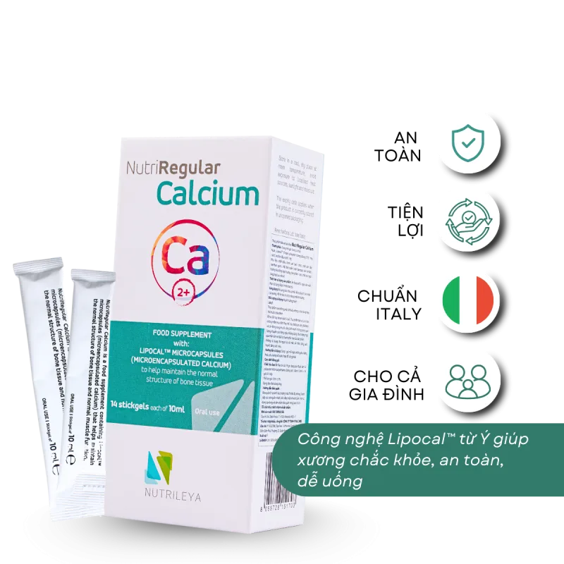 Gói Bổ Sung Canxi NutriRegular Calcium, Dạng Gel, Chính hãng