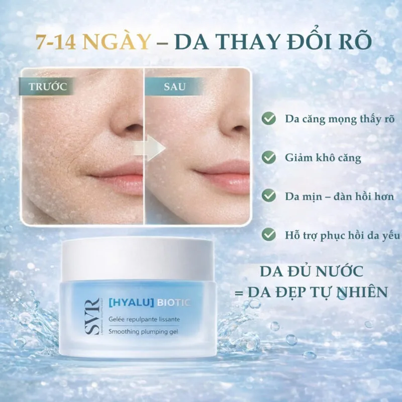 Hiệu quả sử dụng Kem Dưỡng Ẩm SVR Hyalu Biotic