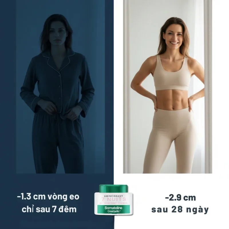 Hiệu quả khi sử dụng Somatoline Amincissant 7 Nuits Peaux Sensibles