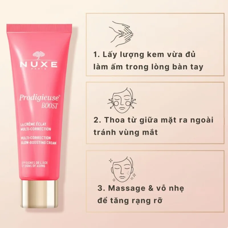 Hướng dẫn sử dụng Kem Chống Lão Hóa NUXE La Crème Éclat Multi-Correction, Cho Da Khô