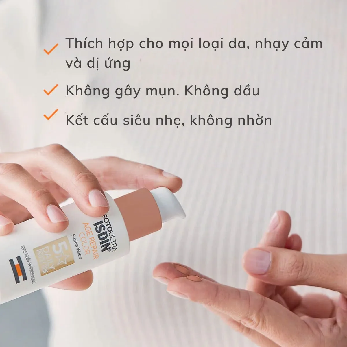 Kem Chống Nắng Isdin FotoUltra Age Repair Color Fusion Water