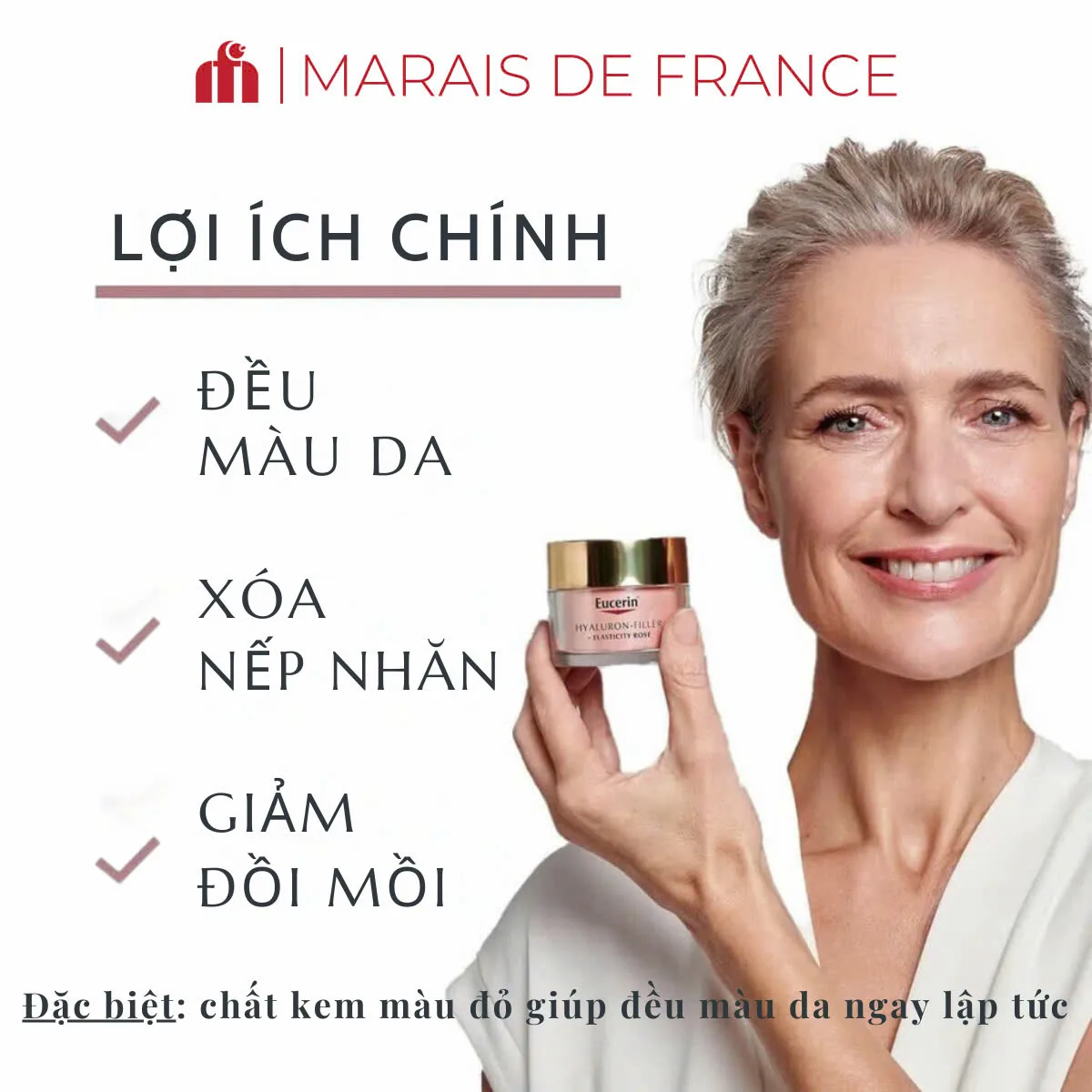Kem Chống Lão Hóa Eucerin Hyaluron Filler Elasticity Day Rose