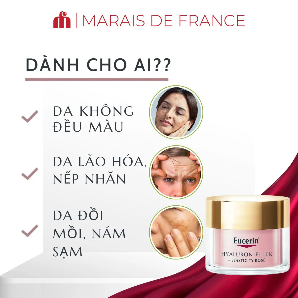Kem Chống Lão Hóa Eucerin Hyaluron Filler Elasticity Day Rose