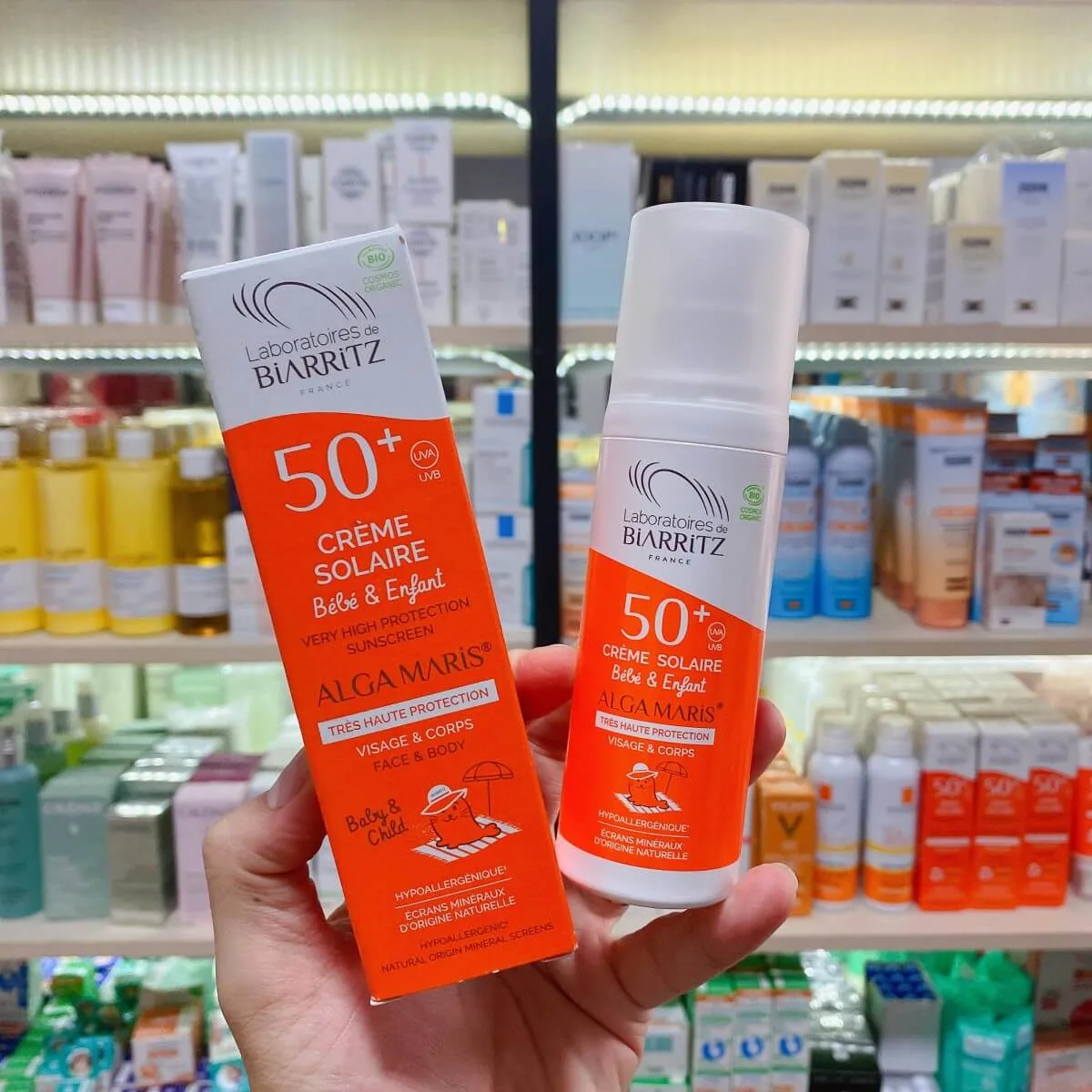 Kem Chống Nắng Hữu Cơ Cho Trẻ Em SPF50+Laboratoires de Biarritz 100ml