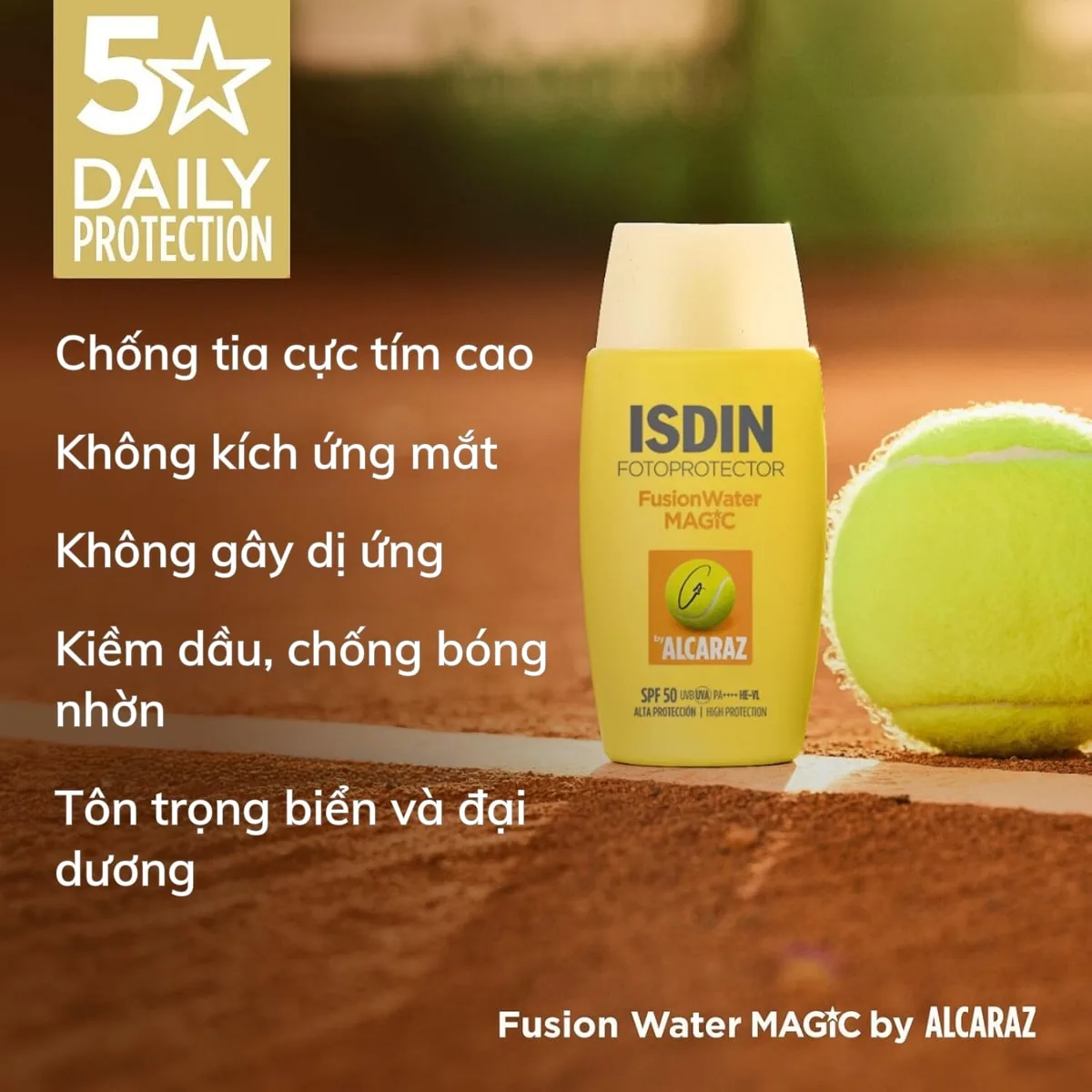 Kem Chống Nắng ISDIN Fusion Water Magic By Alcaraz