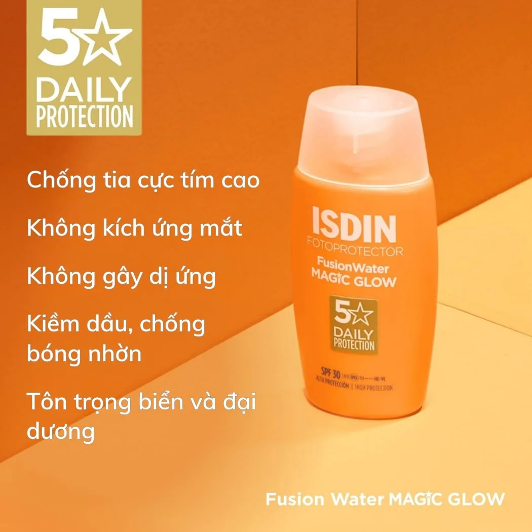 Kem Chống Nắng Isdin Fusion Water Magic Glow SPF30 50ml