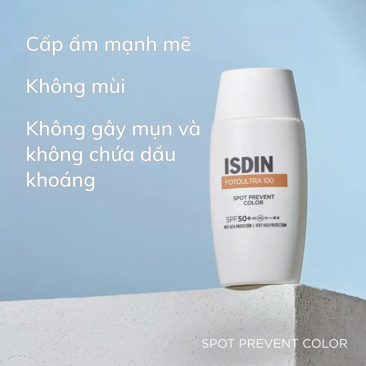 Kem Chống Nắng Trị Nám Isdin Fotoultra 100 Active Unify COLOR SPF 50+