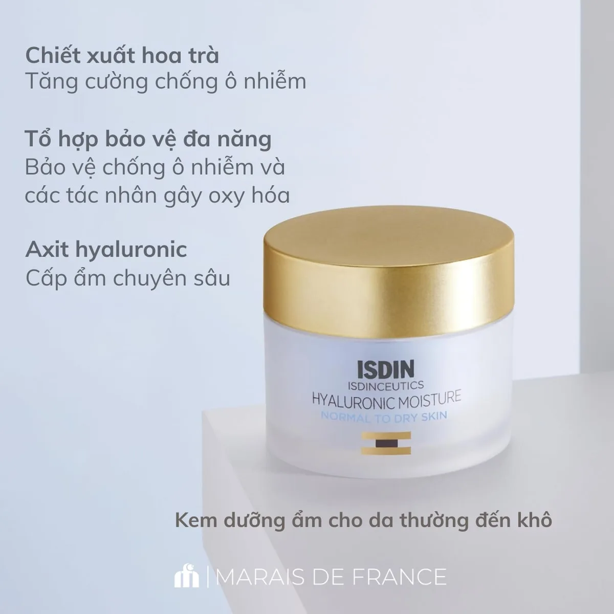 Kem Dưỡng Ẩm Isdin Isdinceutics Hyaluronic Moisture Normal to Dry 50ml