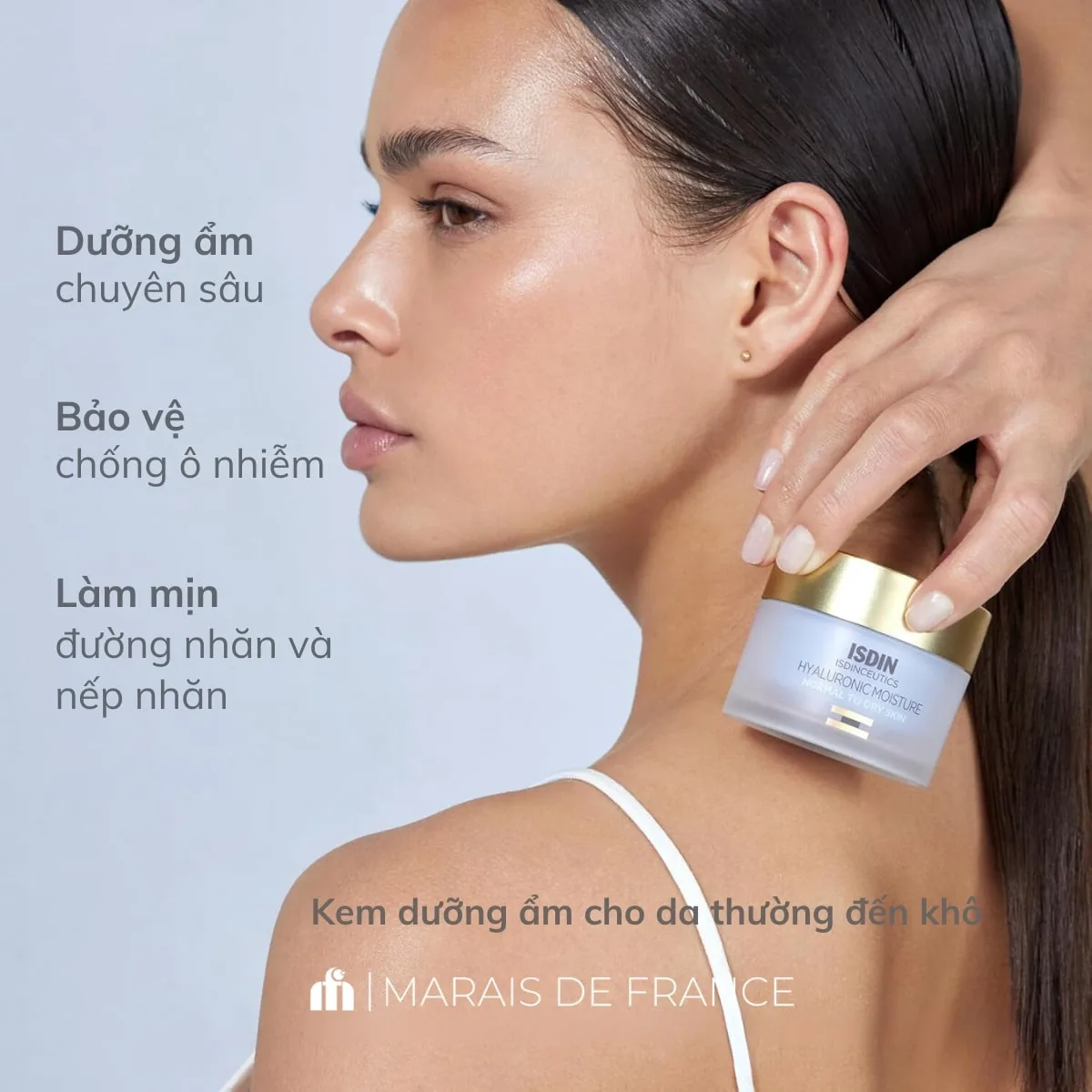 Kem Dưỡng Ẩm Isdin Isdinceutics Hyaluronic Moisture Normal to Dry 50ml