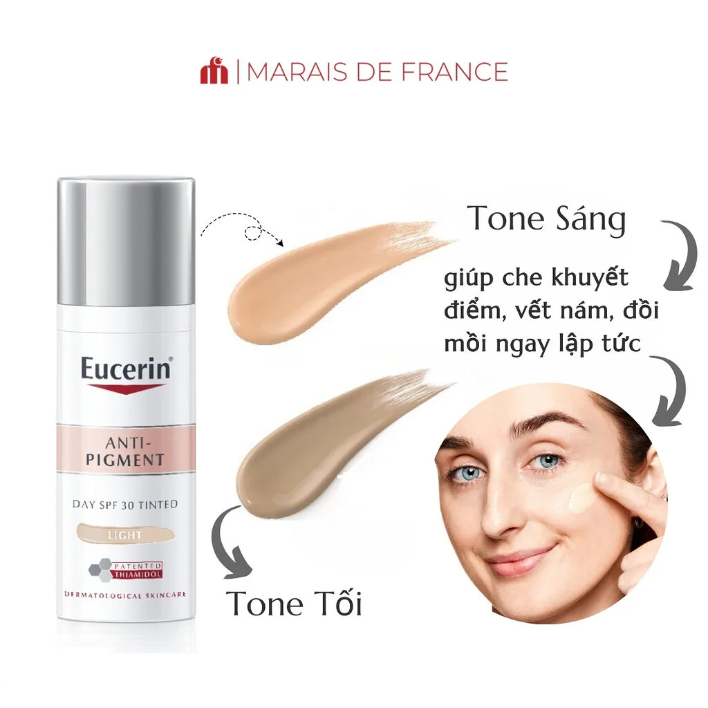 Kem Dưỡng Da Ban Ngày Eucerin Anti-Pigment Day SPF30 Tinted Light