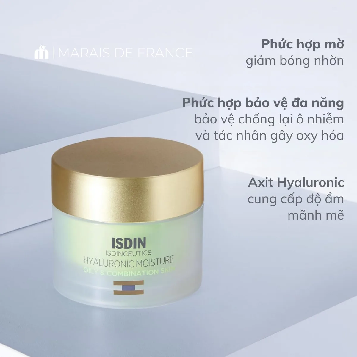 Kem Dưỡng ISDIN Isdinceutics Hyaluronic Moisture Oily & Combination 50ml
