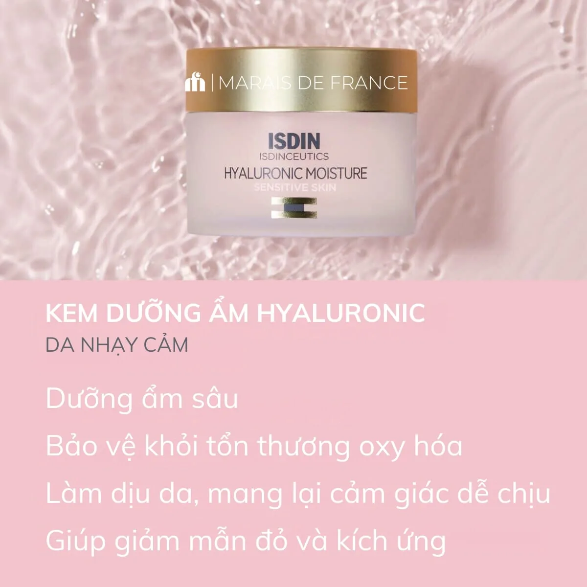 Kem Dưỡng Isdin Isdinceutics Hyaluronic Moisture Sensitive 50ml