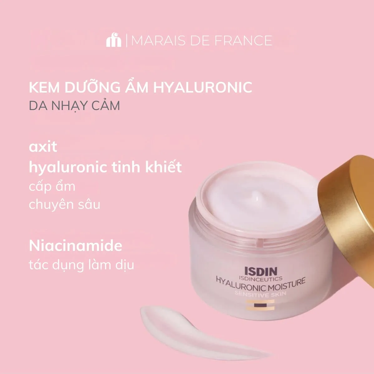 Kem Dưỡng Isdin Isdinceutics Hyaluronic Moisture Sensitive 50ml
