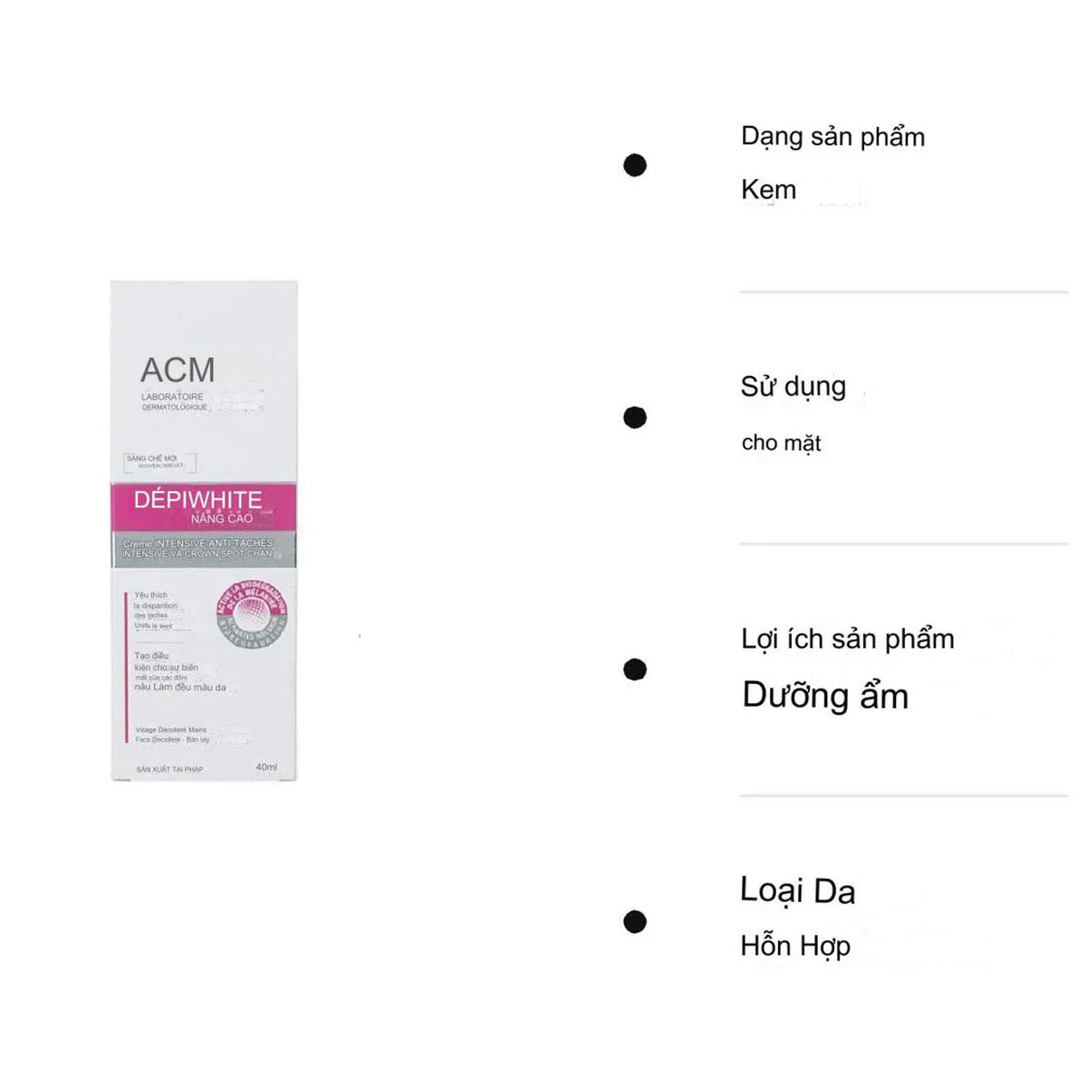Kem Dưỡng Nám ACM Laboratoire Depiwhite Advanced 40ml