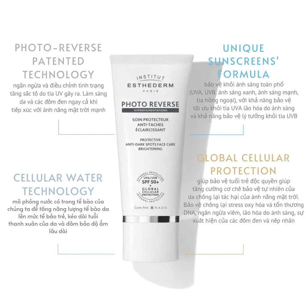 Kem Dưỡng Trắng Institut Esthederm Photo Reverse 50ml