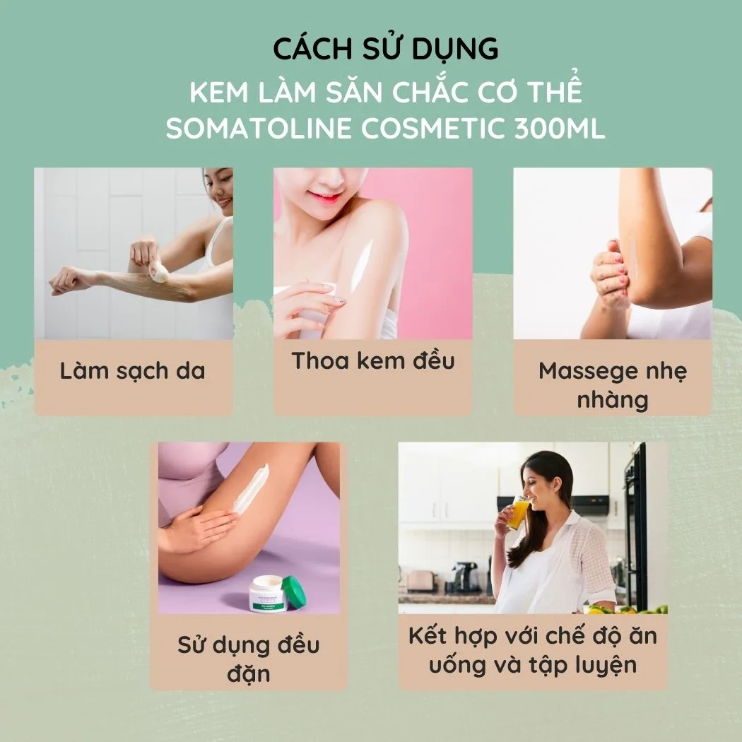 Cách sử dụng Kem Săn Chắc Da Somatoline Raffermissant Corps 300ml