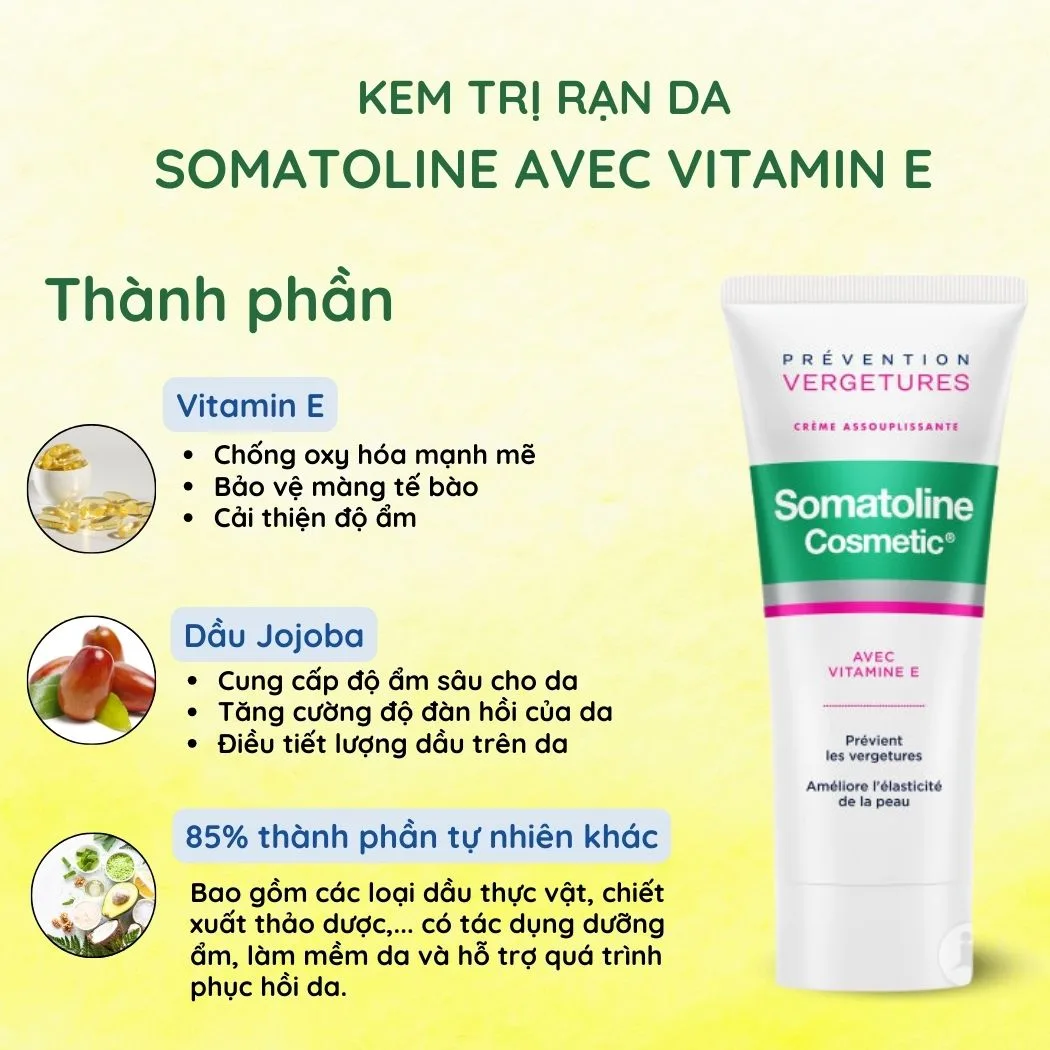 Kem Trị Rạn Da Somatoline Avec Vitamin e
