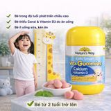 Kẹo Dẻo Cho Bé Nature's Way Kids Smart Vita Gummies Calcium + Vitamin D3 Phù Hợp Với