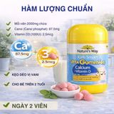 Kẹo Dẻo Cho Bé Nature's Way Kids Smart Vita Gummies Calcium + Vitamin D3 Thành Phần