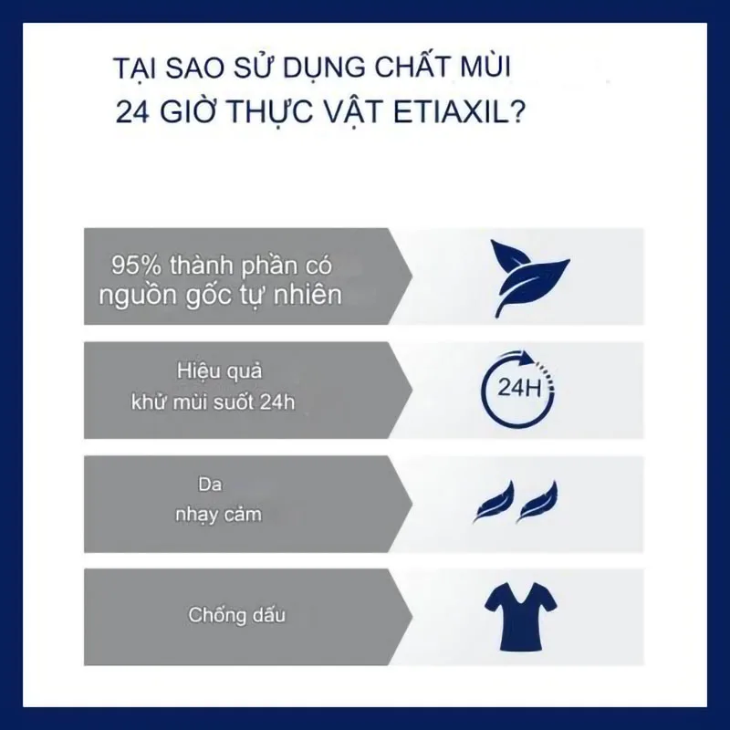 Lăn Khử Mùi Etiaxil Deodorant Vegetal 24h