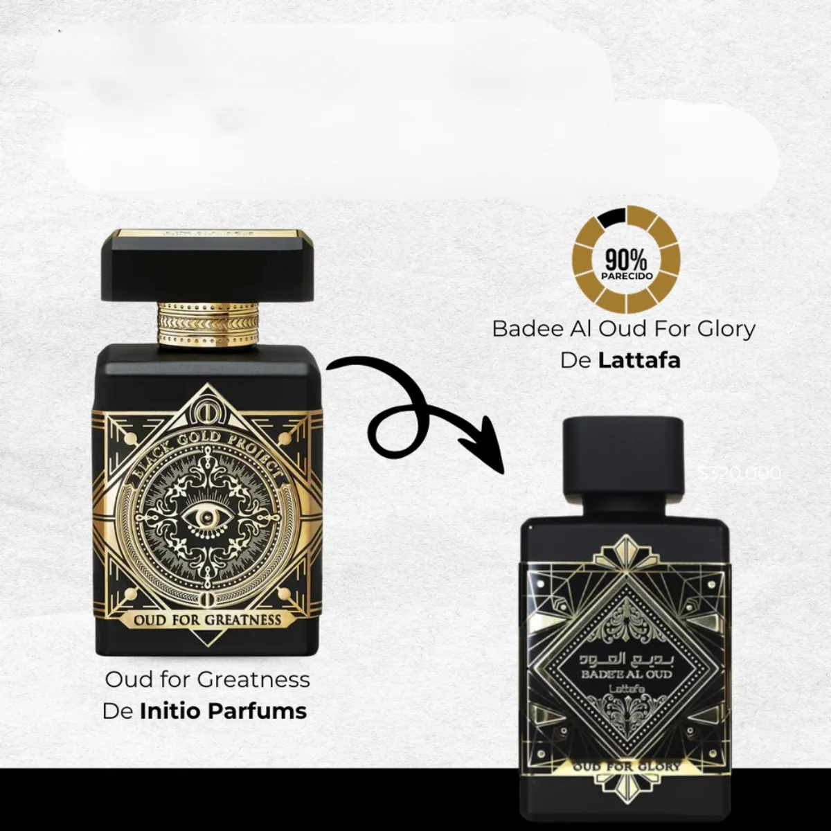 Lattafa Bade'e Al Oud Oud for Glory EDP với Oud for greatness