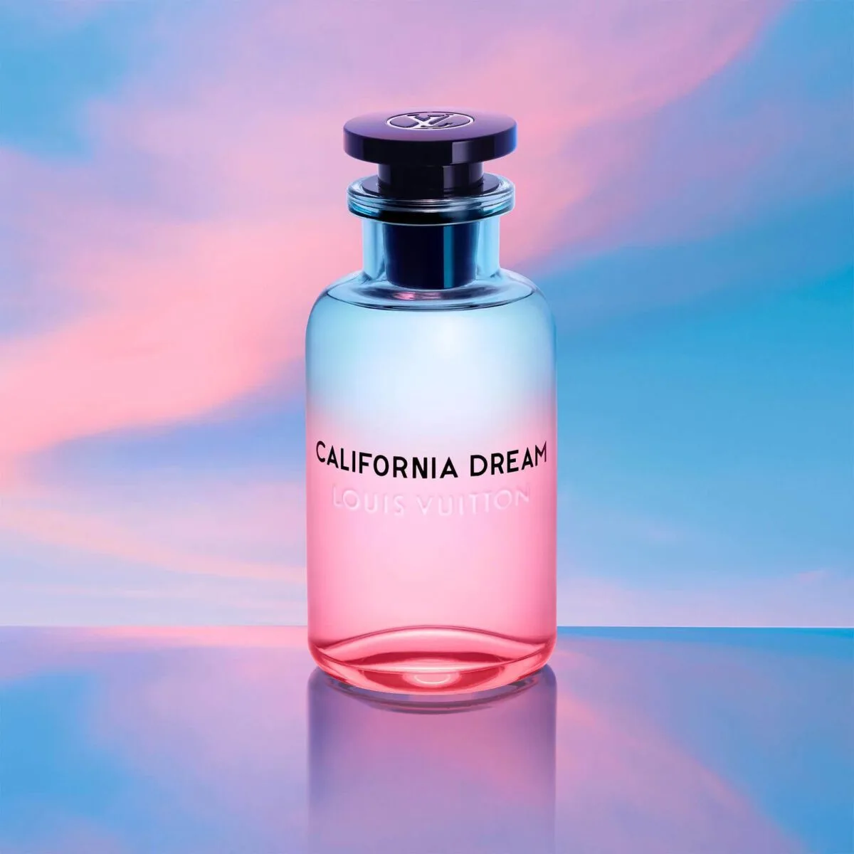 Chai nước hoa Louis Vuitton California Dream EDP 100ml với thiết kế màu loang hoàng hôn