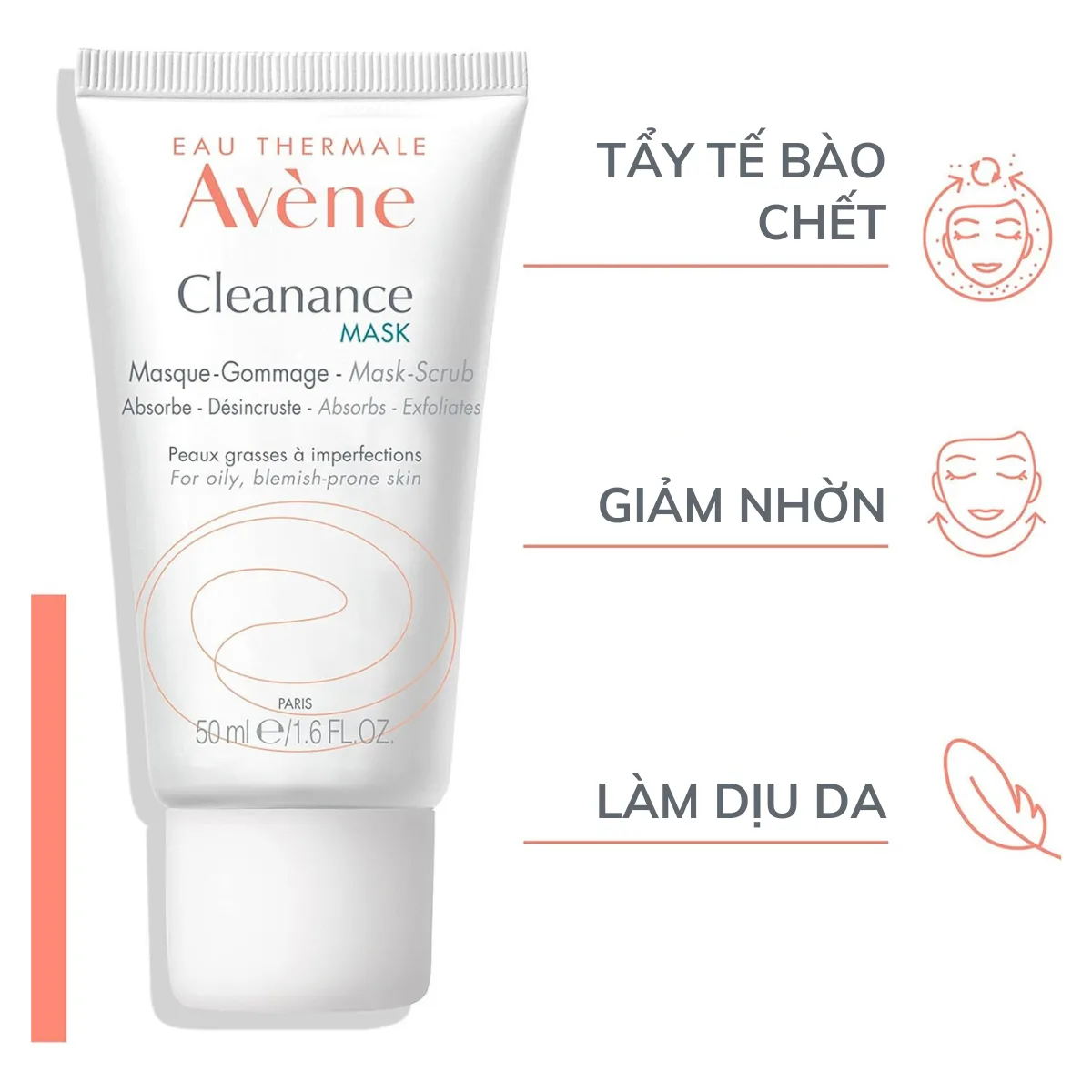 Mặt Nạ Tẩy Tế Bào Chết Avene Cleanance Mask 50ml