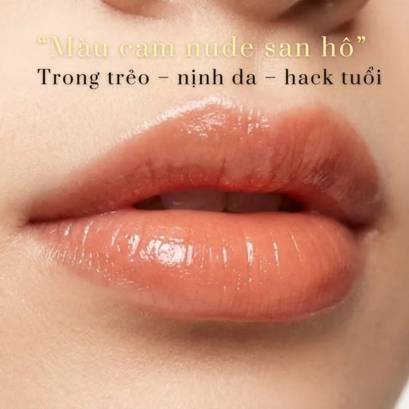 Màu Son YSL Shine 151 Orange Caraco Màu Cam Nude