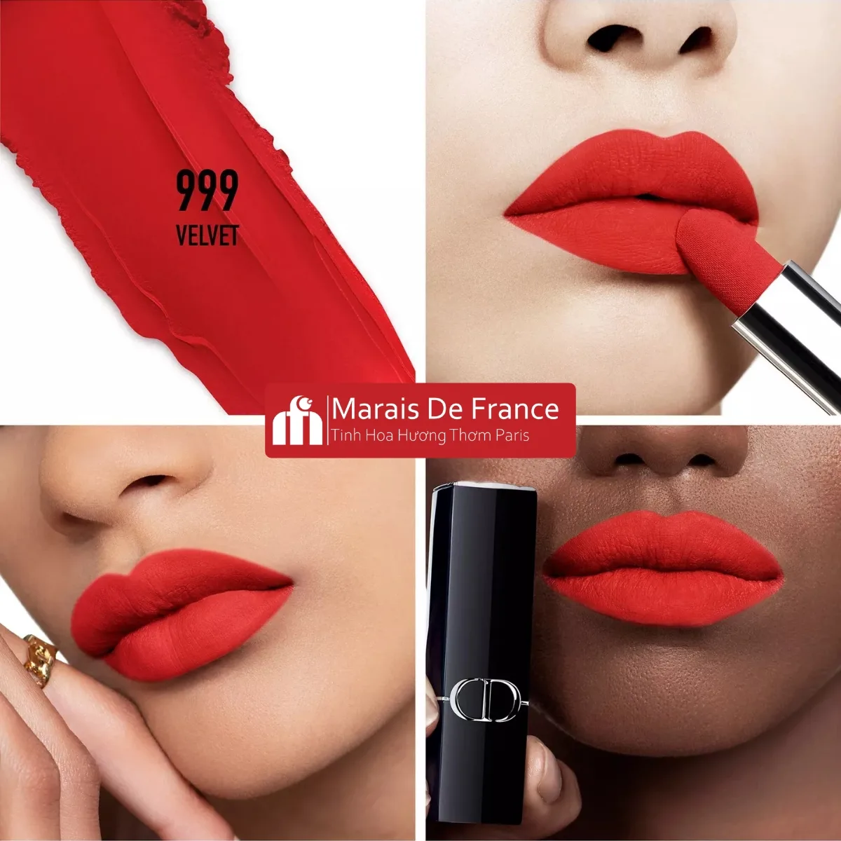 Màu Son Lì Dior Rouge Velvet 999 Chính Hãng