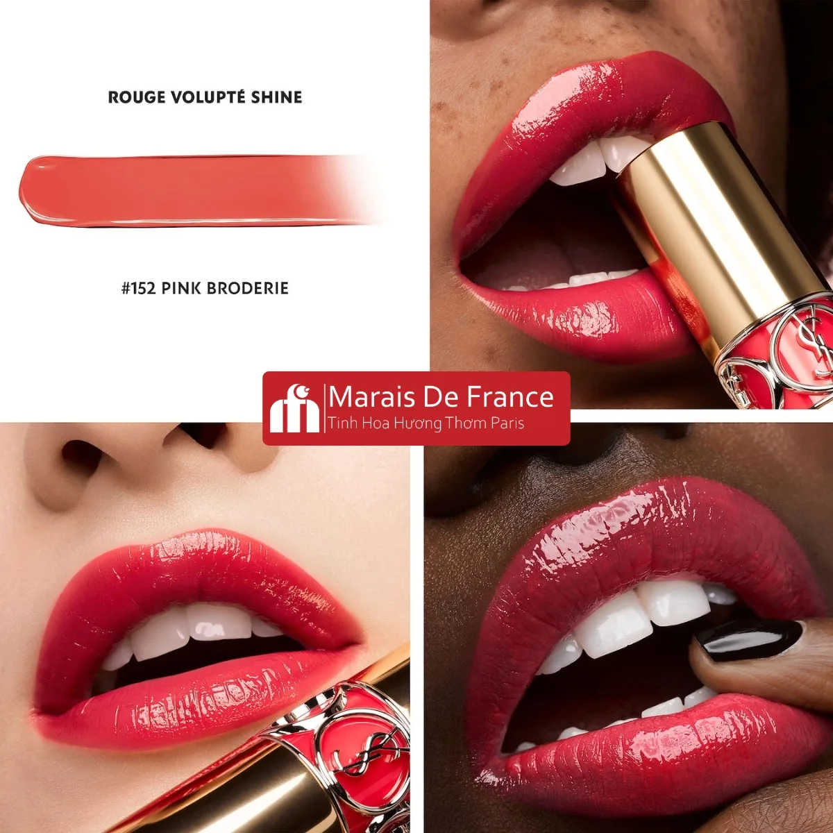 Màu Son YSL Rouge Volupté Shine 152 “Pink Broderie”