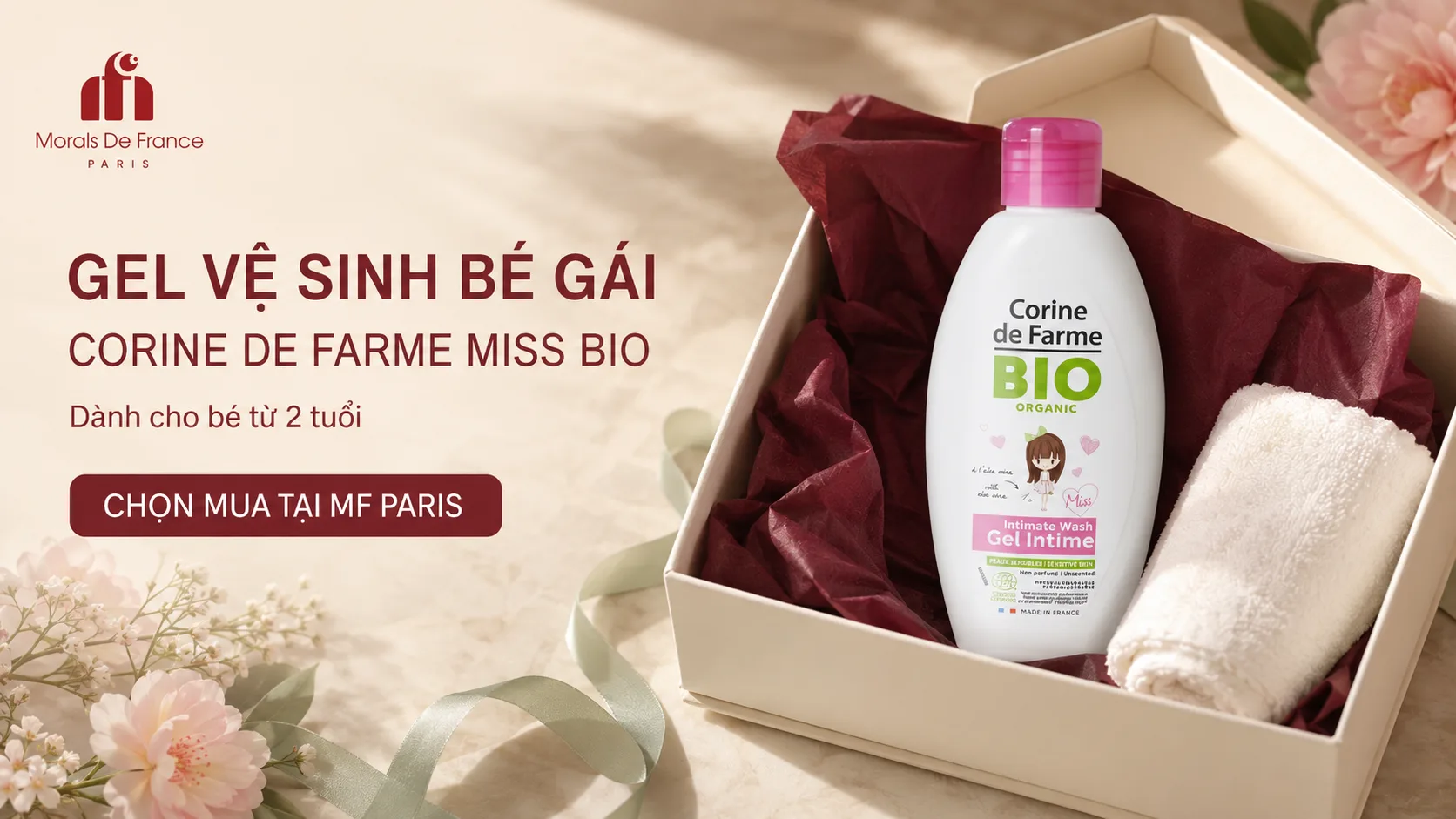Mua gel vệ sinh bé gái Corine de Farme Miss Bio chính hãng tại MF Paris