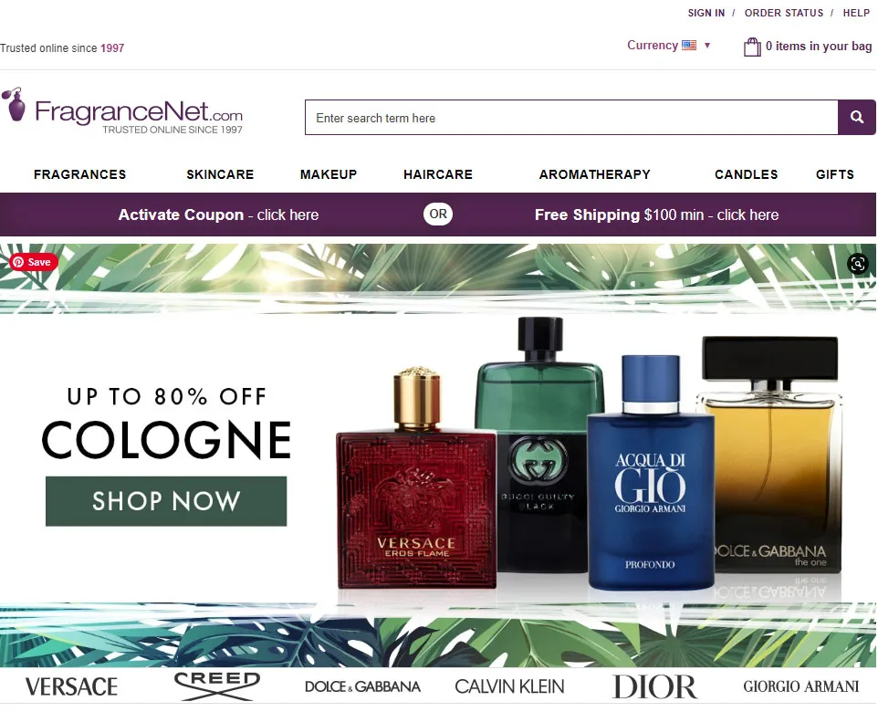 mua nước hoa ở fragrancenet