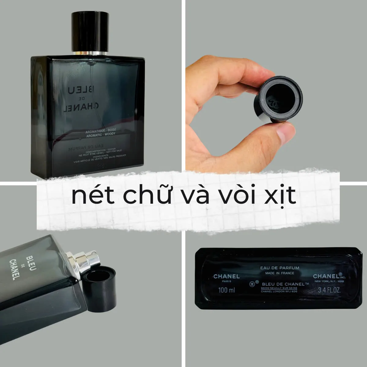 Kiểm tra thân chai, nắp, vòi xịt, đít chai