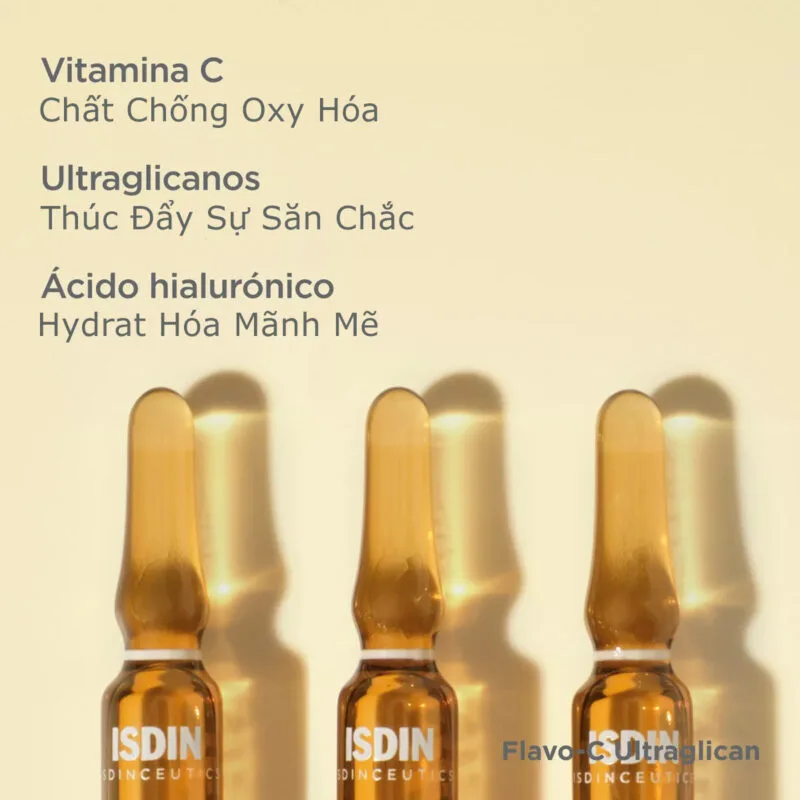 Cách dùng ống tinh chất ISDIN Flavo-C Ultraglican