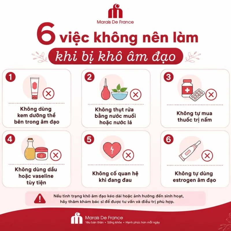 Những việc không nên làm khi bị khô âm đạo