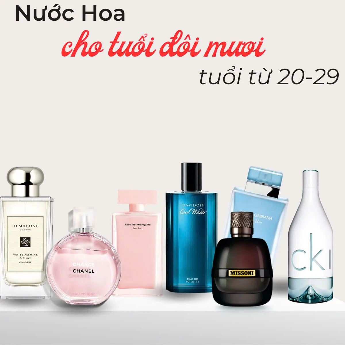 Cách chọn nước hoa theo độ tuổi u20 - u29