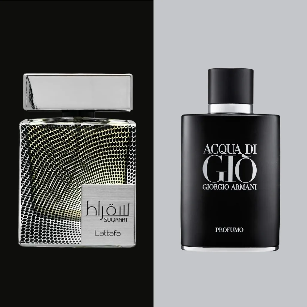 Nước hoa nam Lattafa Suqraat EDP và Giò Đen