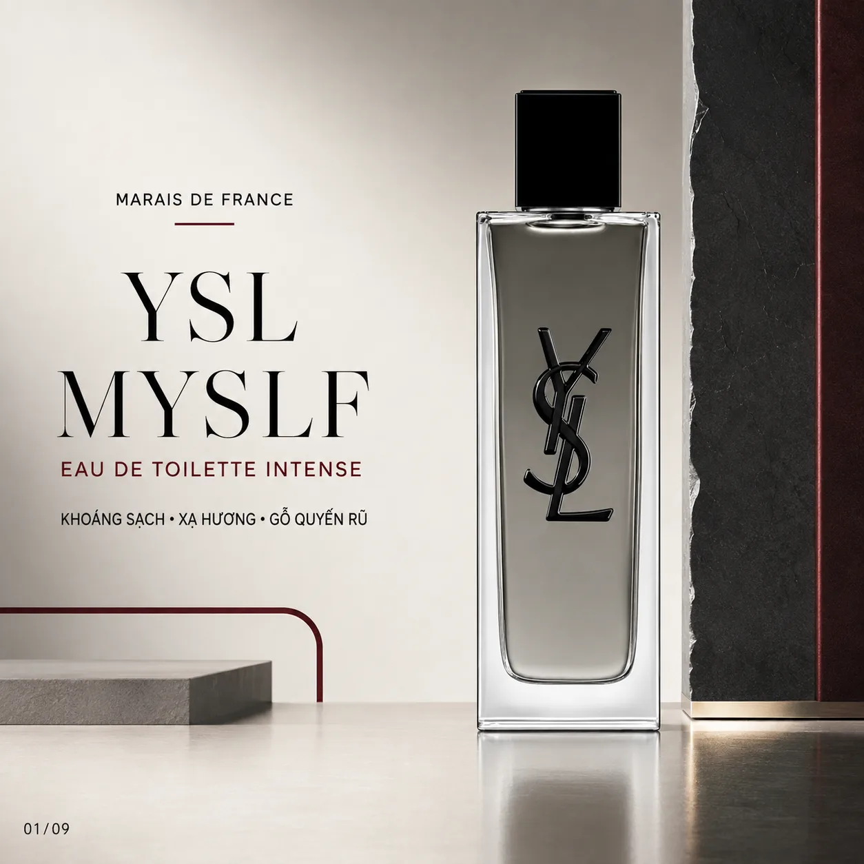 YSL MYSLF EDT Intense có phong cách tươi khoáng, nam tính và gợi cảm