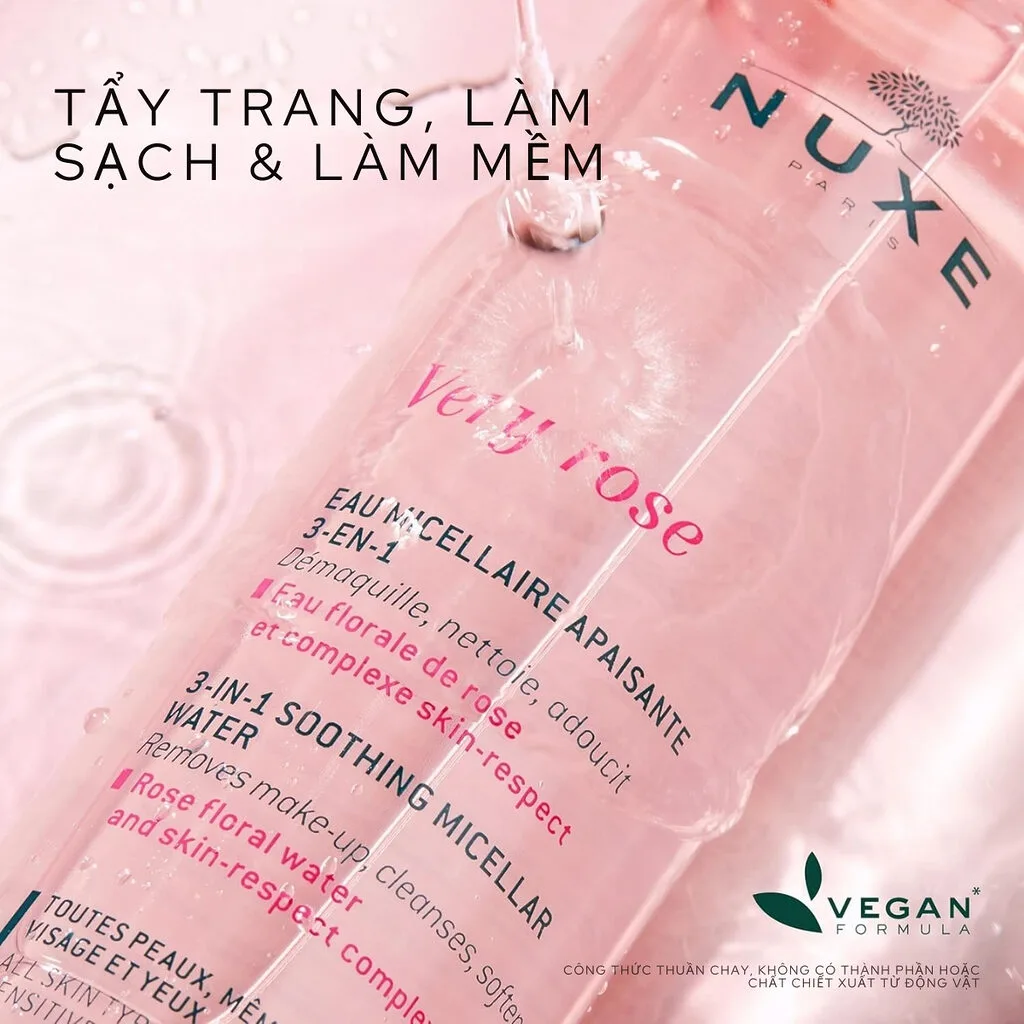 Nước tẩy trang Nuxe Very Rose Micellar Water