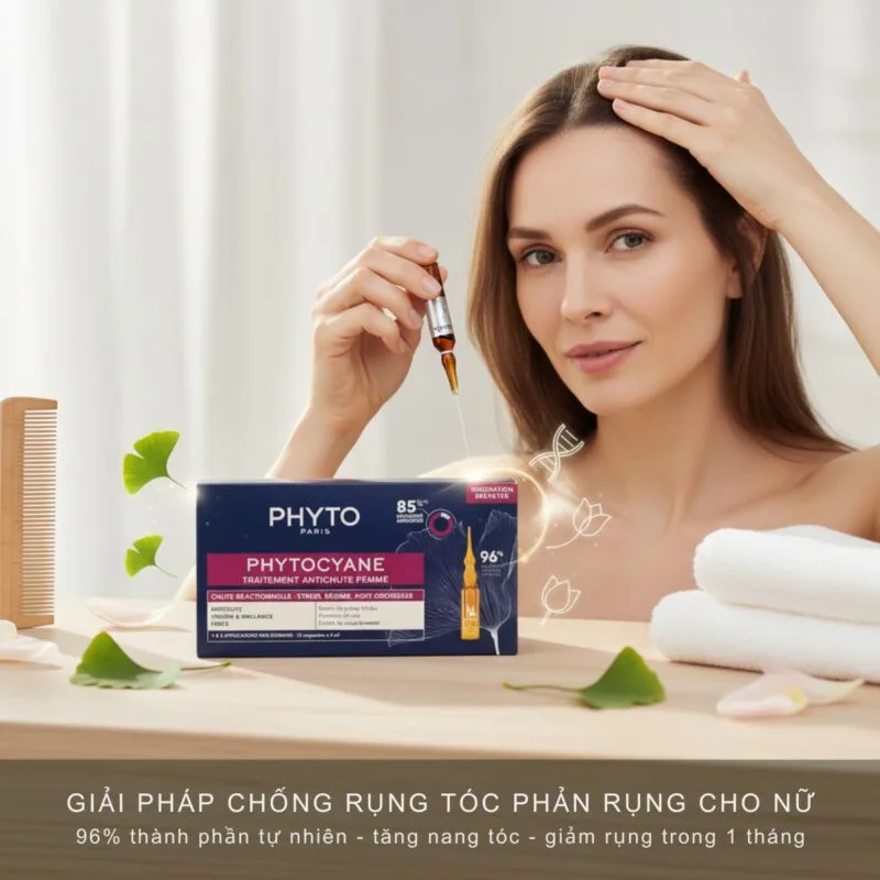 PHYTO PHYTOCYANE – Điều Trị Rụng Tóc Phản Ứng Cho Nữ Chính Hãng