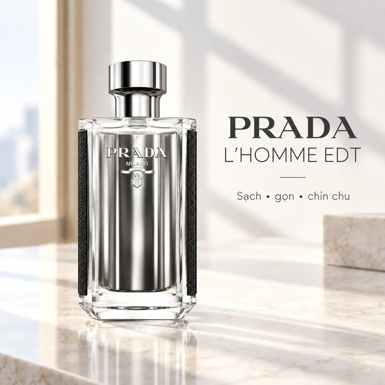 Nước hoa nam văn phòng Prada L'Homme EDT mang lại cảm giác sạch sẽ