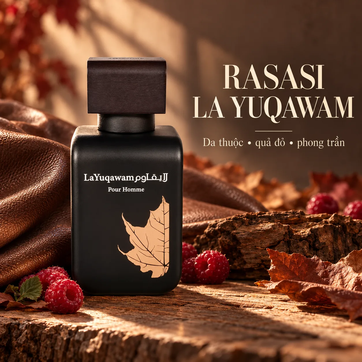 Rasasi La Yuqawam Pour Homme hương da thuộc