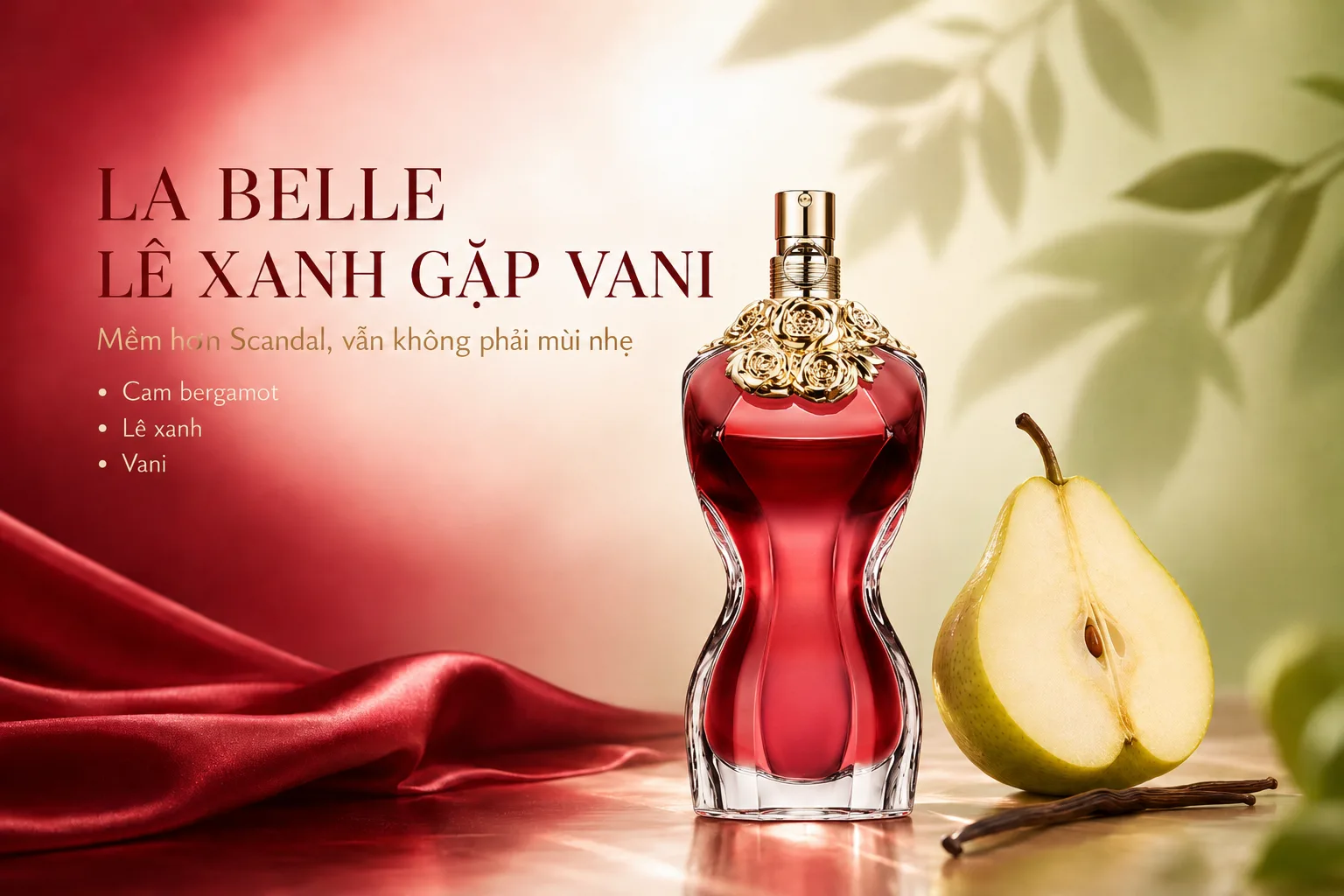 Jean Paul Gaultier La Belle EDP với lê xanh cam bergamot và vani