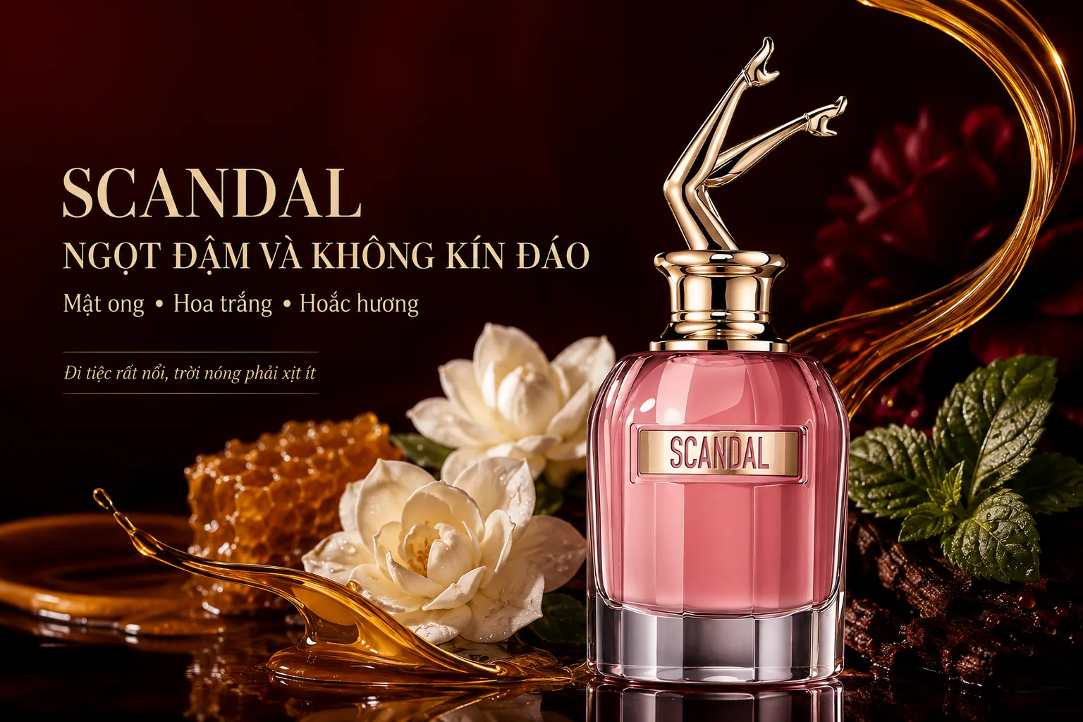 Jean Paul Gaultier Scandal EDP nữ với mật ong hoa dành dành và hoắc hương