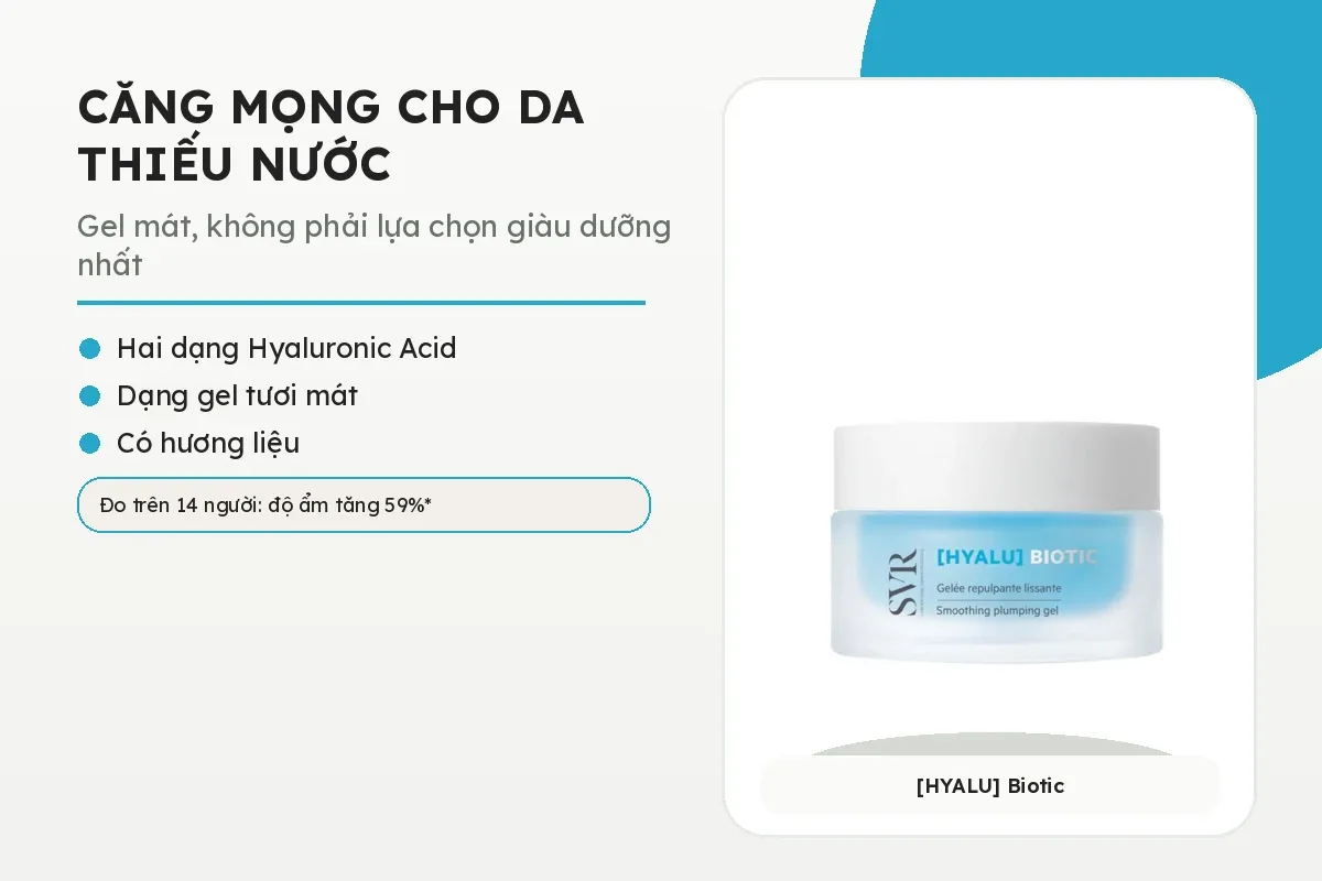 SVR Hyalu Biotic dạng gel cấp ẩm cho da thiếu nước có nếp nhăn nhỏ