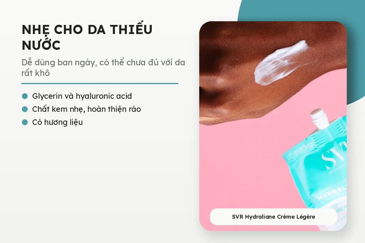SVR Hydraliane Crème Légère kết cấu nhẹ dành cho da hỗn hợp thiếu nước
