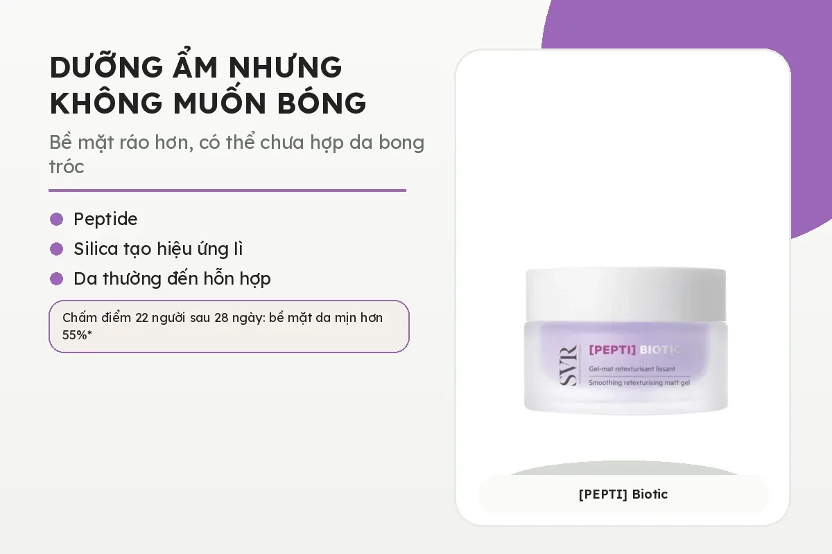 SVR Pepti Biotic kết cấu cream-matte dành cho da thường đến hỗn hợp