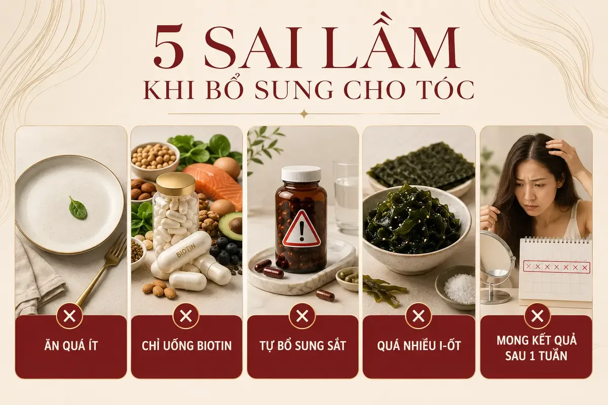 Năm sai lầm trong ăn uống có thể khiến cơ thể không nhận đủ dưỡng chất cần thiết cho tóc