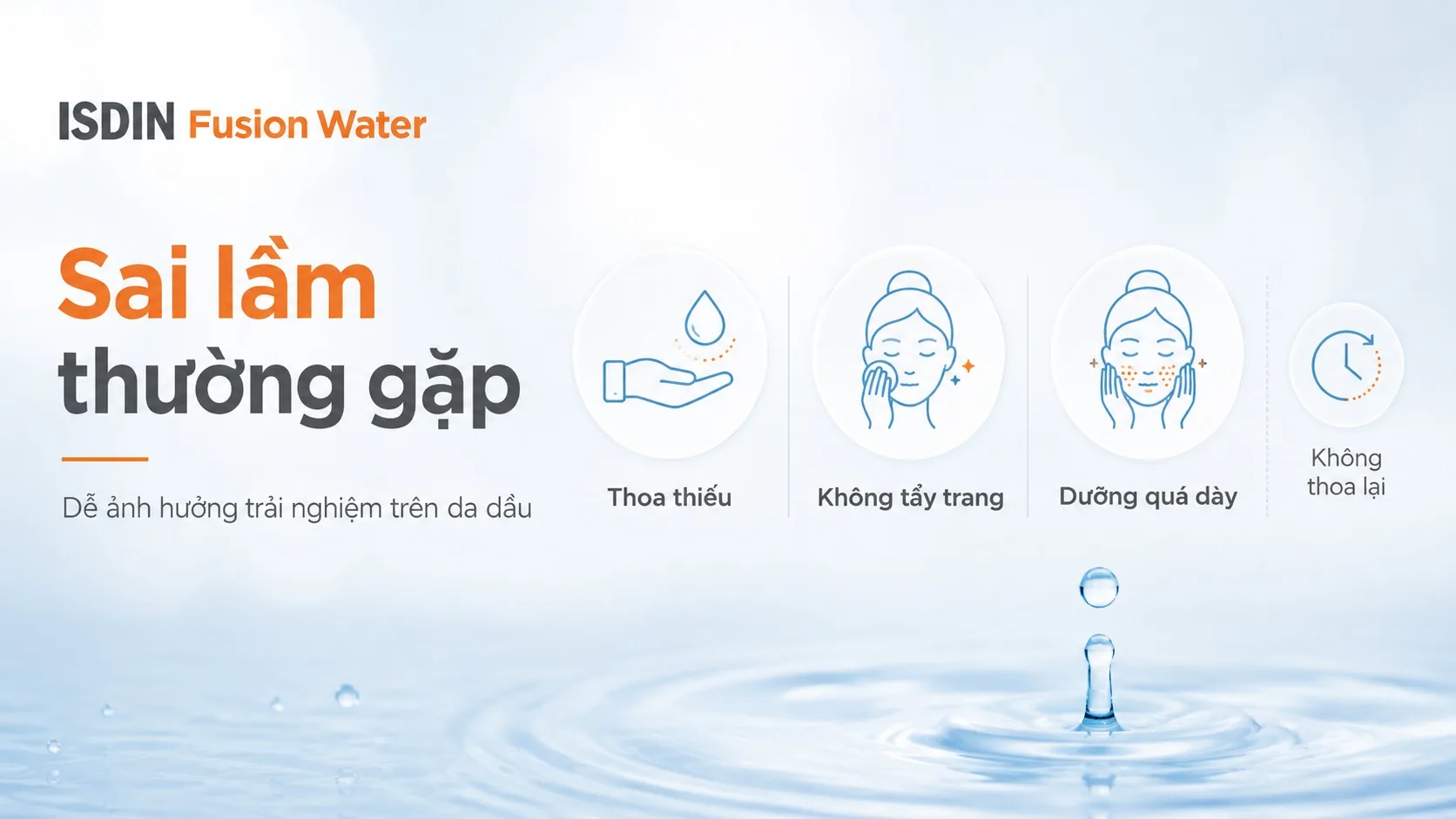 Sai lầm khi dùng kem chống nắng cho da dầu mụn